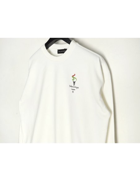 Balenciaga Torch Flame Print Crewneck Sweatshirt,Balenciaga