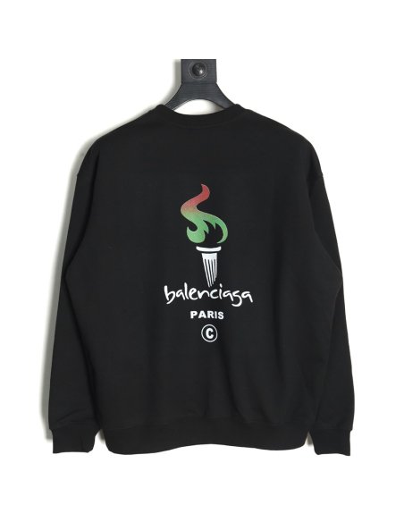 Balenciaga Torch Flame Print Crewneck Sweatshirt TSK1,Balenciaga