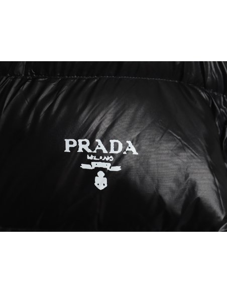 Prada glossy printed bread down jacket,Prada