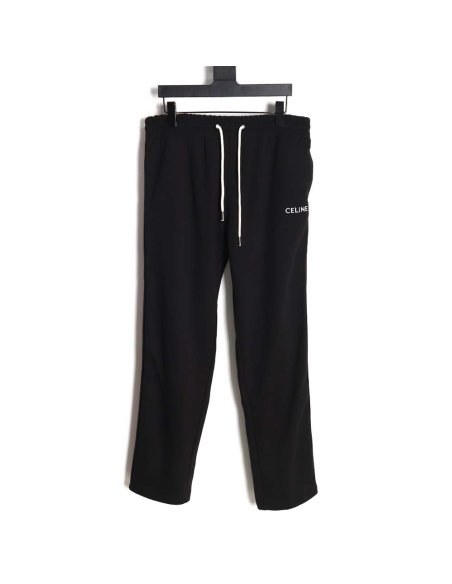Celine 23Fw embroidered small label red edge webbing suit trousers,Celine