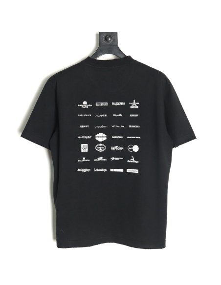 Balenciaga multilingual print short-sleeved T-shirt TSK1,Balenciaga