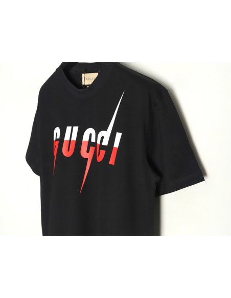 Gucci lightning print short-sleeved T-shirt TSK1,Gucci