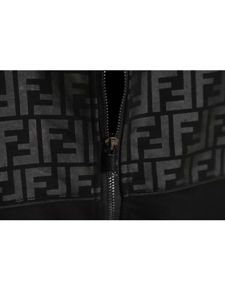 Fendi 23Fw double F presbyopic patchwork zipper jacket,Fendi