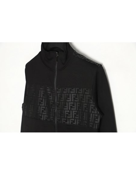 Fendi 23Fw double F presbyopic patchwork zipper jacket,Fendi