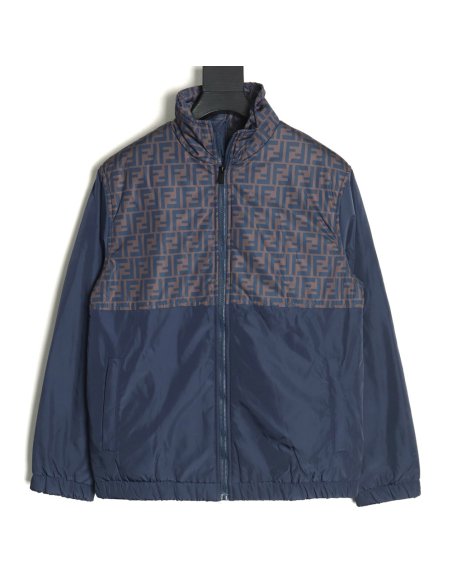 Fendi FF full print patchwork cotton jacket,Fendi