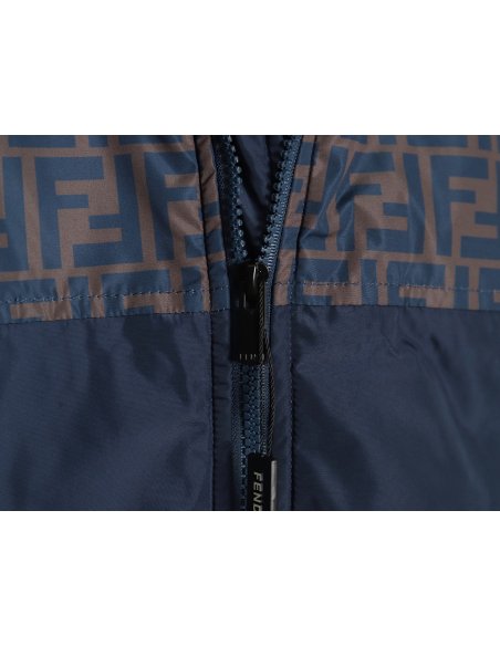 Fendi FF full print patchwork cotton jacket,Fendi