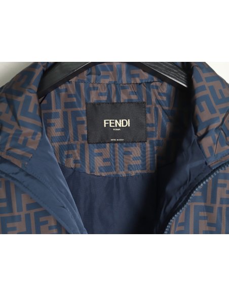 Fendi FF full print patchwork cotton jacket,Fendi