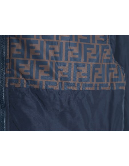 Fendi FF full print patchwork cotton jacket,Fendi