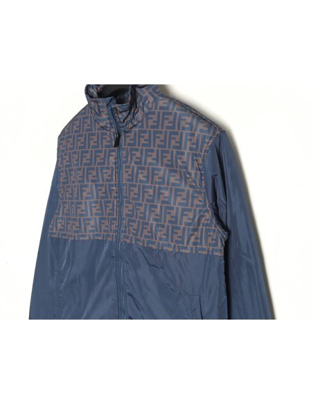 Fendi FF full print patchwork cotton jacket,Fendi
