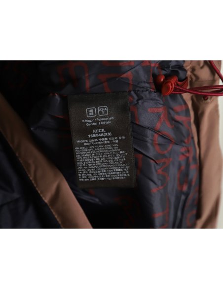 The North Face colorblock print zip-up hooded down jacket TSK1,The North Face