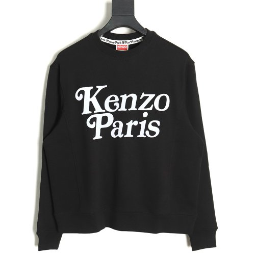 Kenzo x VERDY flocked letter LOGO round neck sweatshirt S-XXL,Kenzo