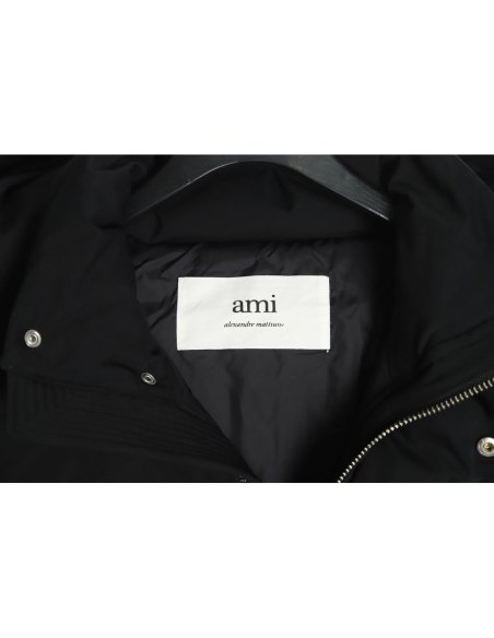 AMI PARIS 22SS solid color hooded down jacket TSK2,Ami