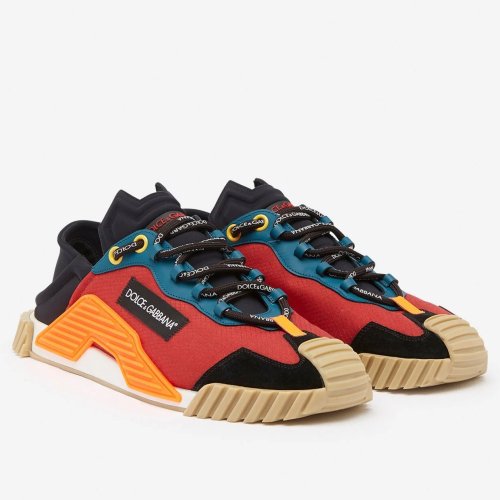 Dolce Gabbana Mens NS1 Slip-on Sneakers In Piment Mesh