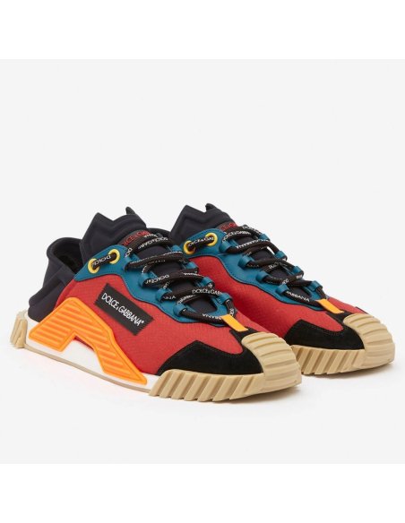 Dolce Gabbana Mens NS1 Slip-on Sneakers In Piment Mesh