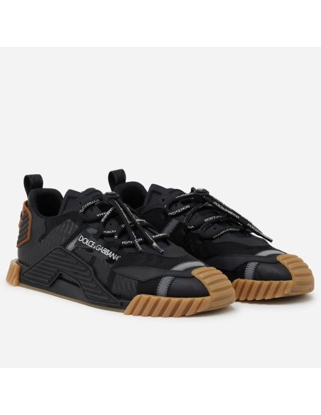 Dolce Gabbana Mens NS1 Sneakers In Black Fabric