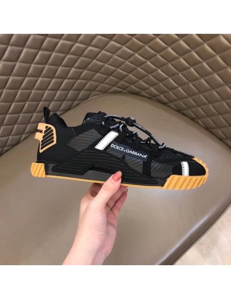 Dolce Gabbana Mens NS1 Sneakers In Black Fabric