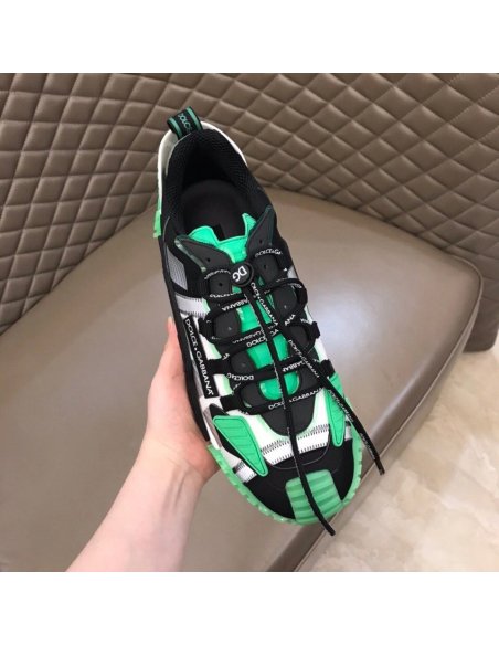 Dolce Gabbana Mens NS1 Sneakers In Green Fabric