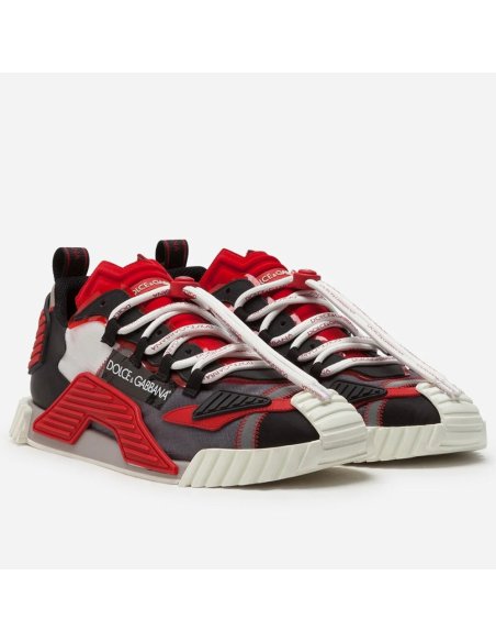 Dolce Gabbana Mens NS1 Sneakers In Red Fabric
