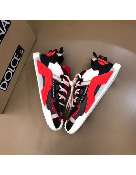 Dolce Gabbana Mens NS1 Sneakers In Red Fabric