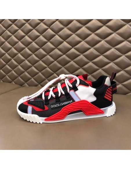 Dolce Gabbana Mens NS1 Sneakers In Red Fabric