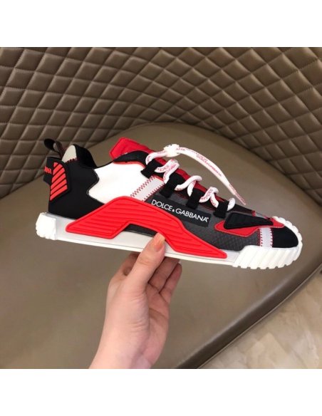 Dolce Gabbana Mens NS1 Sneakers In Red Fabric