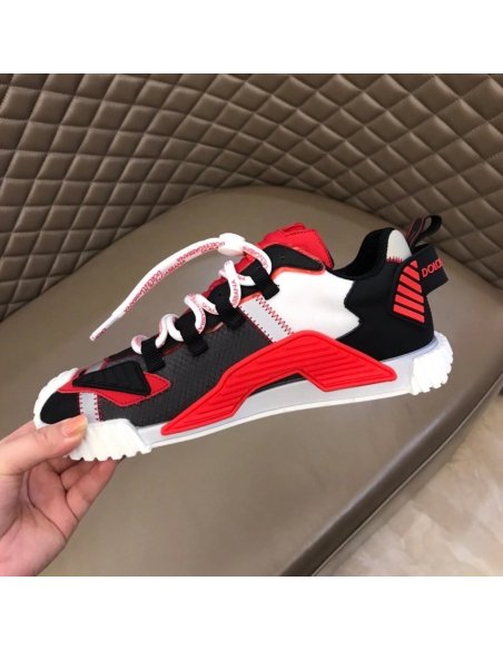 Dolce Gabbana Mens NS1 Sneakers In Red Fabric