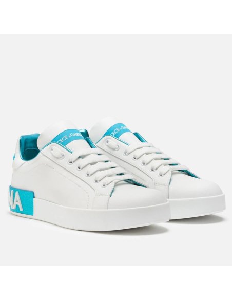 Dolce Gabbana Mens Portofino Sneakers with Azure Branded