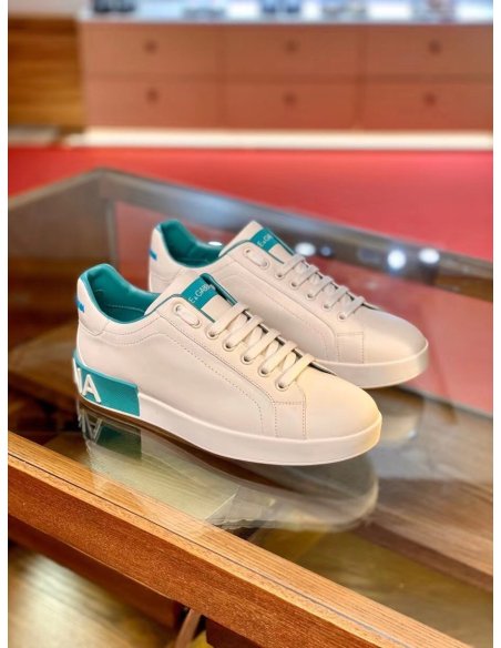 Dolce Gabbana Mens Portofino Sneakers with Azure Branded
