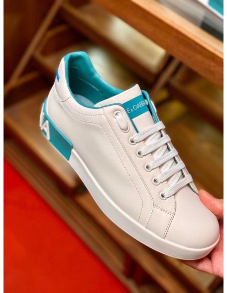 Dolce Gabbana Mens Portofino Sneakers with Azure Branded
