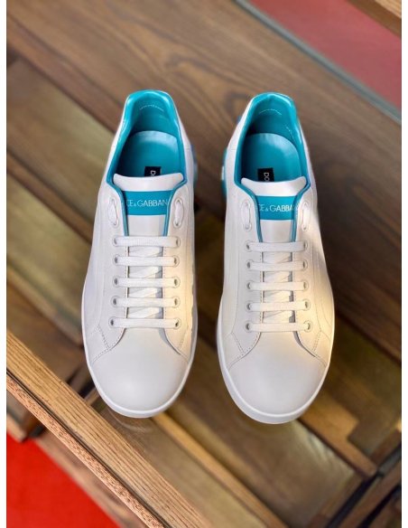 Dolce Gabbana Mens Portofino Sneakers with Azure Branded