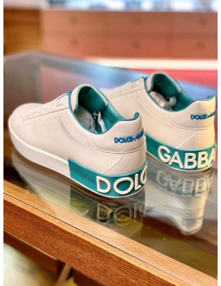 Dolce Gabbana Mens Portofino Sneakers with Azure Branded