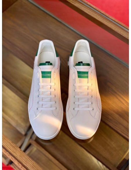 Dolce Gabbana Mens Portofino Sneakers with Green Branded