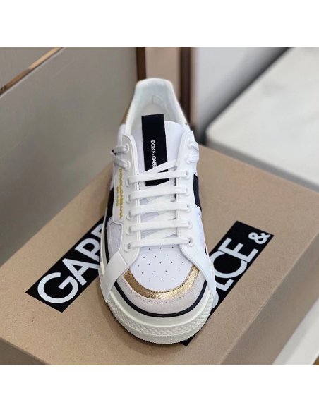Dolce Gabbana Mens White Custom 2.Zero Sneakers