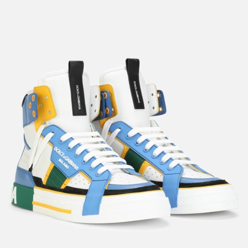 Dolce Gabbana Womens Blue Custom 2.Zero High-top Sneakers
