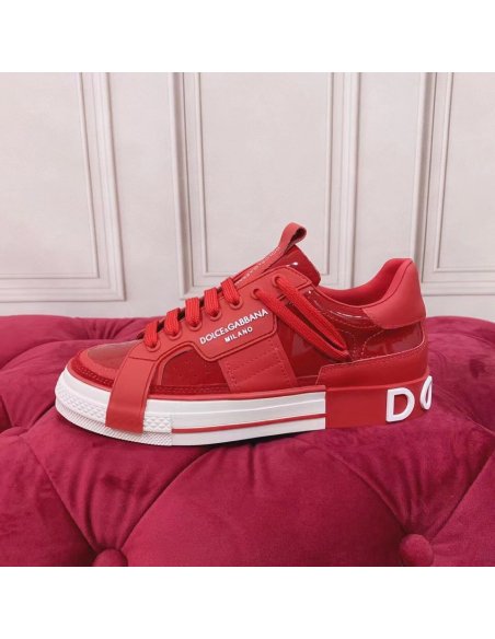Dolce Gabbana Womens Custom 2.Zero Sneakers Red