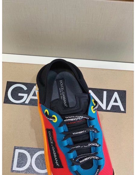 Dolce Gabbana Womens NS1 Slip-on Sneakers Red/Blue