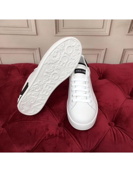 Dolce Gabbana Womens Portofino Sneakers with Black Branded