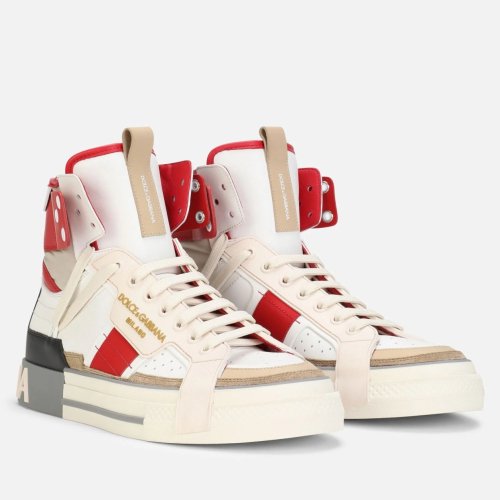 Dolce Gabbana Womens Red Custom 2.Zero High-top Sneakers