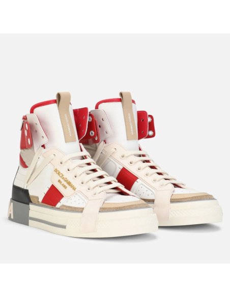 Dolce Gabbana Womens Red Custom 2.Zero High-top Sneakers