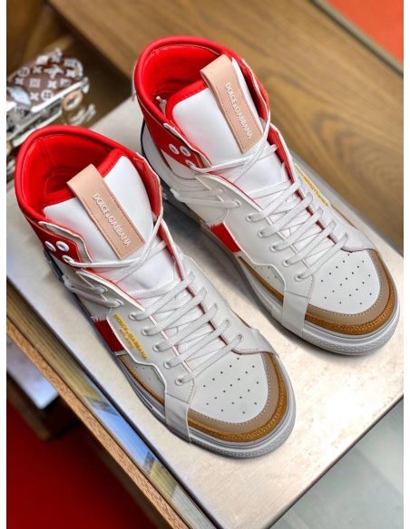 Dolce Gabbana Womens Red Custom 2.Zero High-top Sneakers