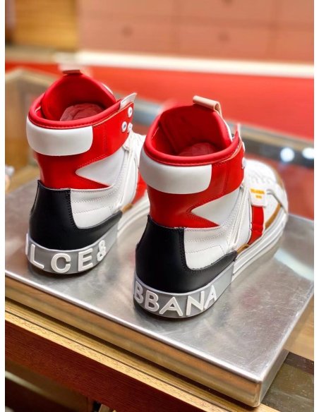 Dolce Gabbana Womens Red Custom 2.Zero High-top Sneakers