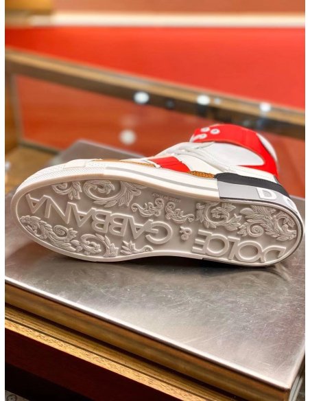 Dolce Gabbana Womens Red Custom 2.Zero High-top Sneakers