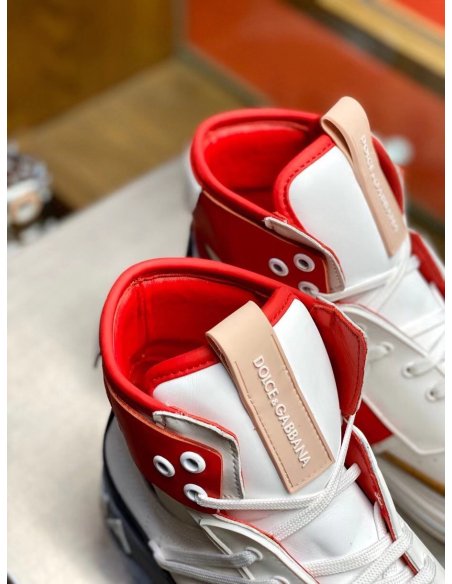 Dolce Gabbana Womens Red Custom 2.Zero High-top Sneakers