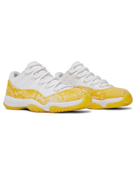 AIR JORDAN 11 LOW YELLOW SNAKESKIN with high quality,best top AIR JORDAN 11