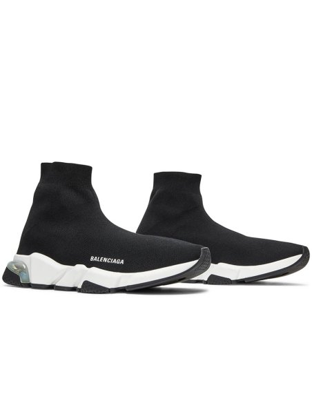 Balenciaga Speed Sneaker Clearsole - Black White,BALENCIAGA SPEED