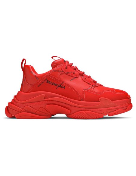 BALENCIAGA TRIPLE S  ALLOVER LOGO - RED,