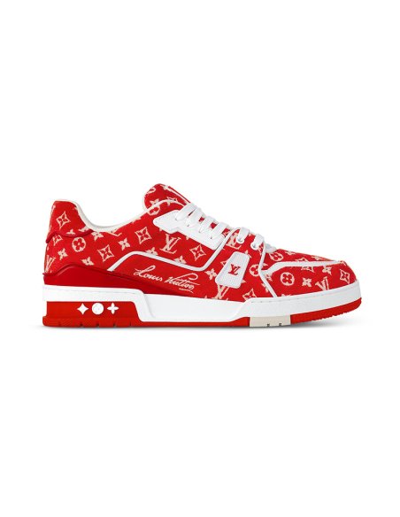 Louis Vuitton Trainer Red Monogram Textile,LV Trainer