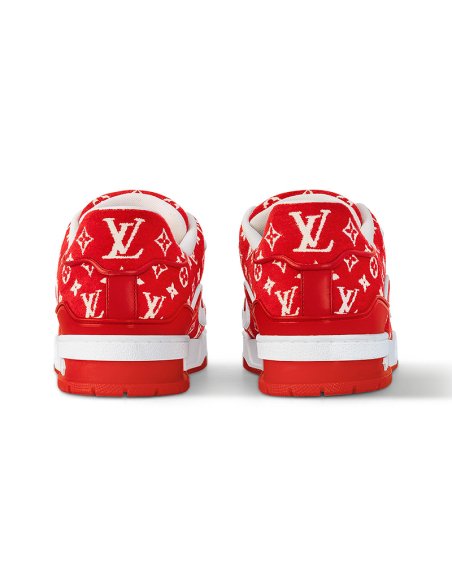 Louis Vuitton Trainer Red Monogram Textile,LV Trainer