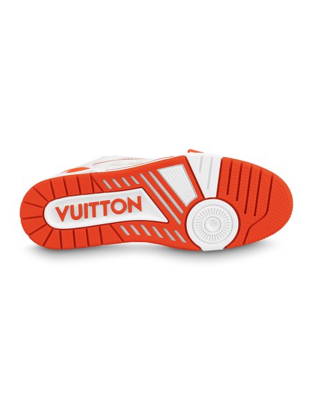 Louis Vuitton Trainer Low Orange Monogram Denim,LV Trainer
