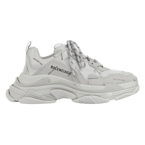BALENCIAGA TRIPLE S ALLOVER LOGO - GREY,